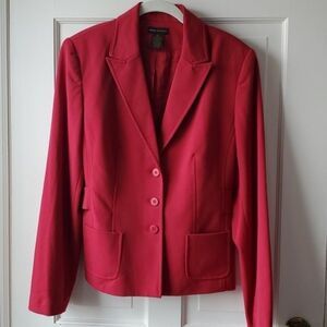 NWT GRACE DANE LEWIS RED BLAZER JACKET SIZE 10 OFFICE HOLIDAY HUNGER GAM…